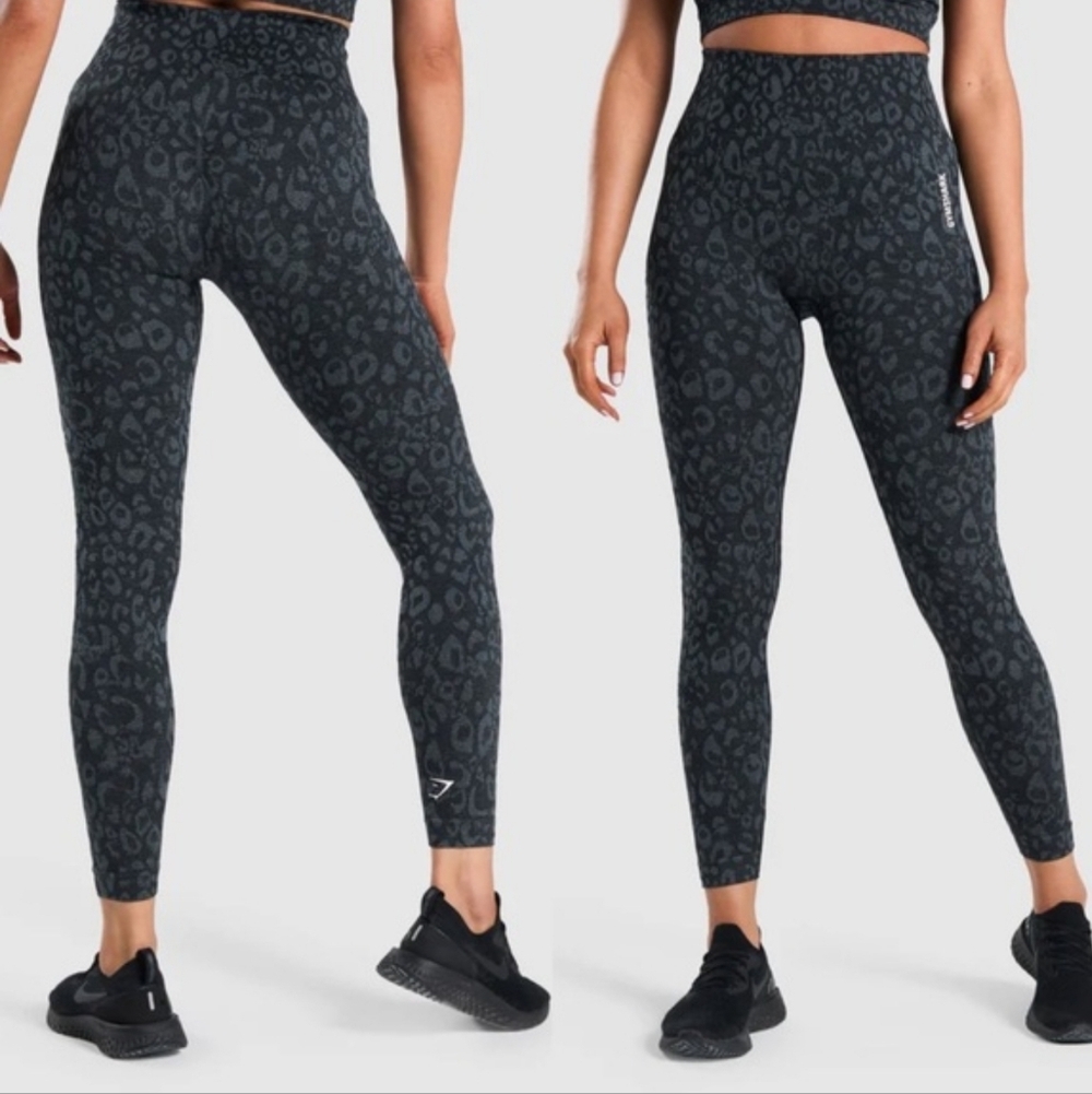 Gymshark Adapt Animal Seamless Leoperd High Waisted Size Medium